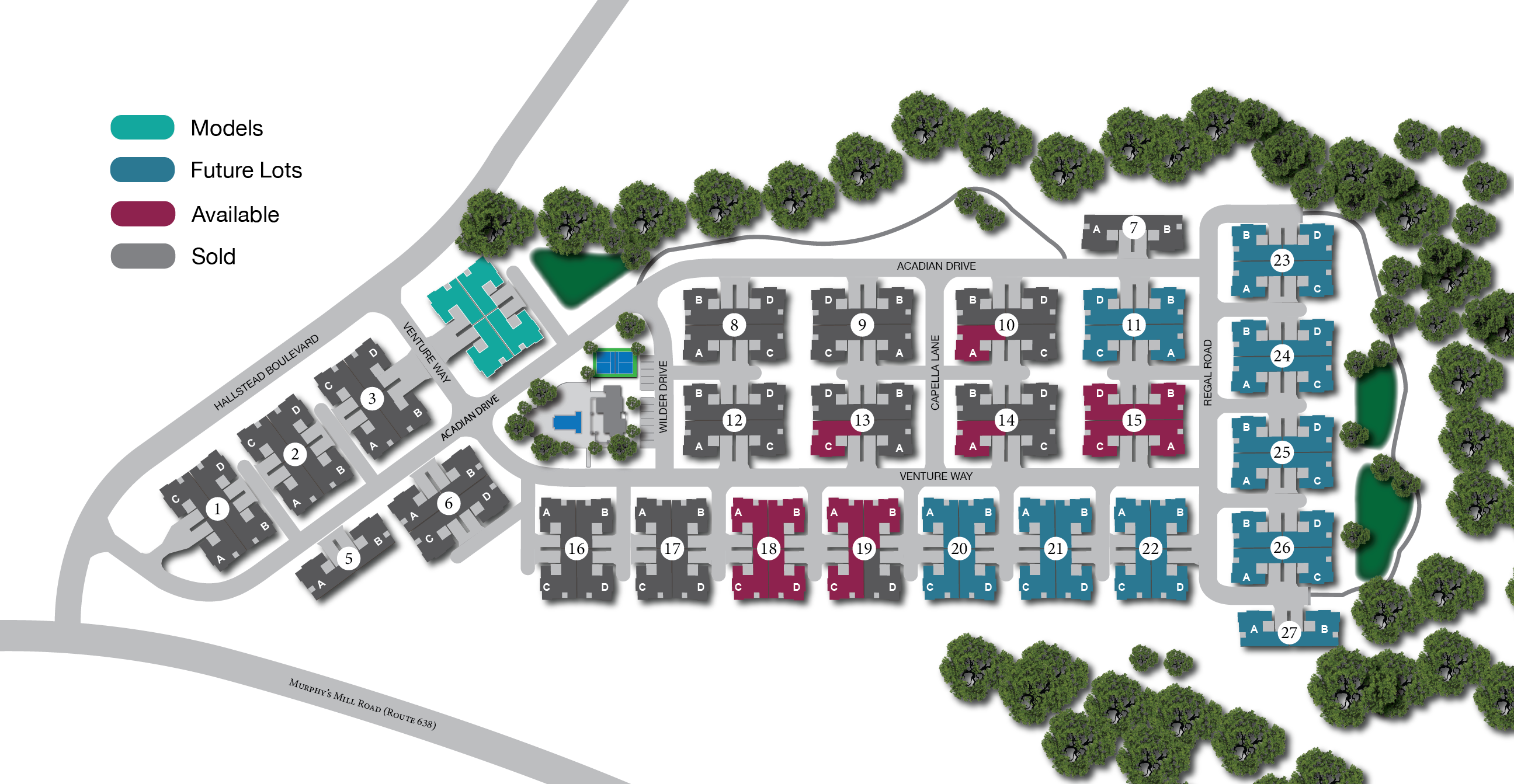 The Vineyards at Hallstead Reserve site map