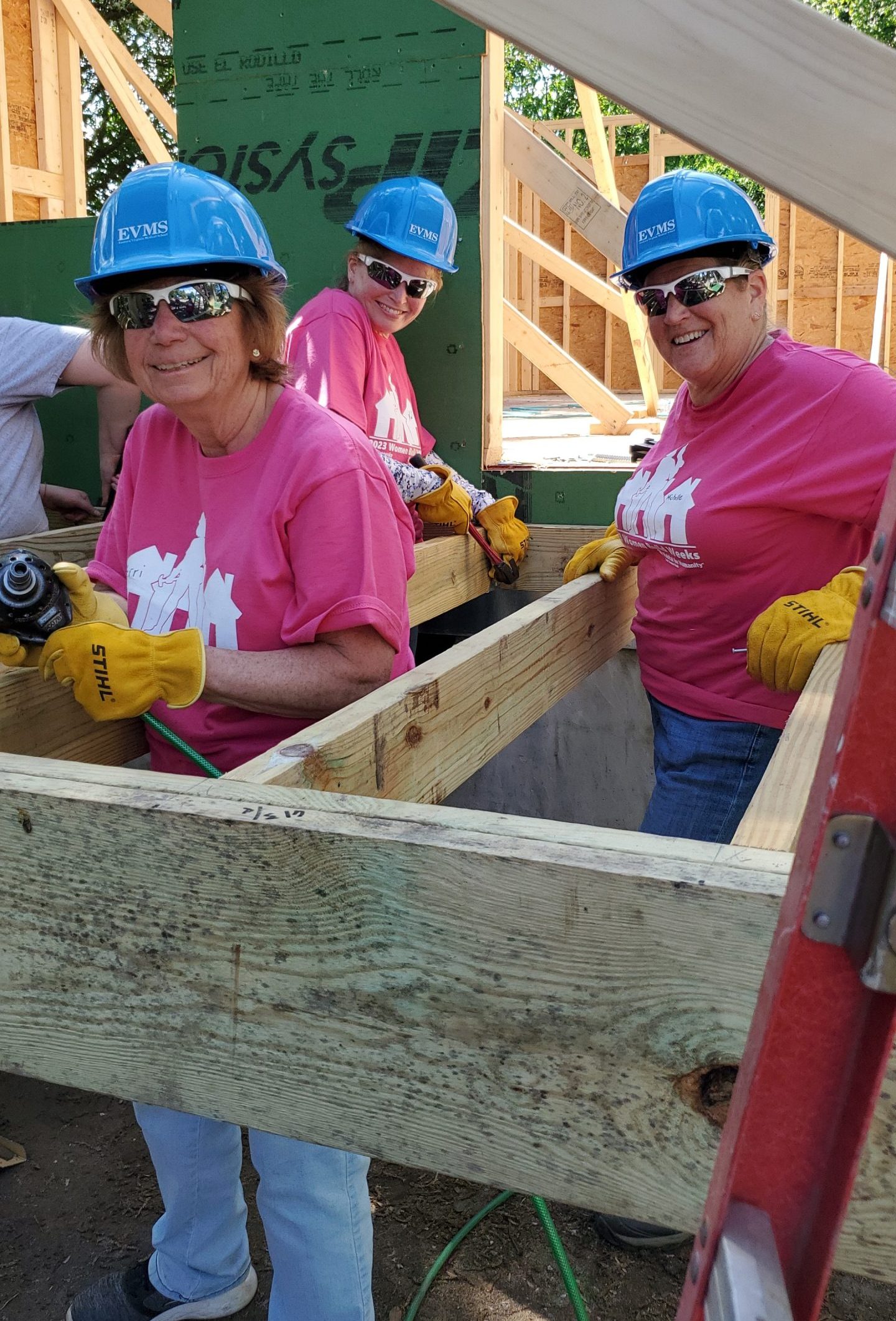 Terri Napolitano, Michelle Hicks and Kelli Bernhardt-Habitat for Humanity's Women's Build Week 2023